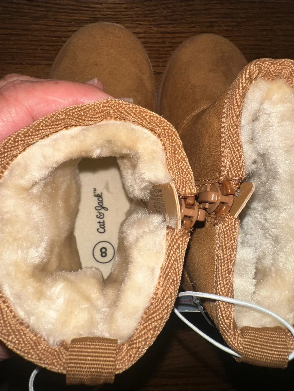 Cat & Jack Chestnut Brown Faux-Suede Kids Winter Boots